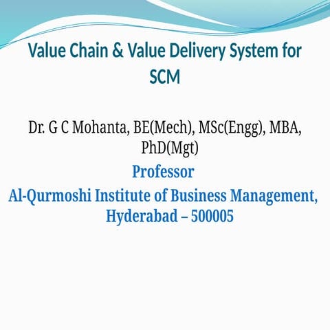 VALUE CHAIN & DELIVERY SYSTEM OF SCM(1).pptx