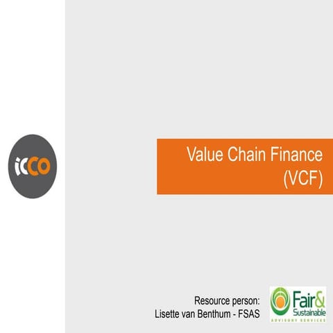 Value chain finance