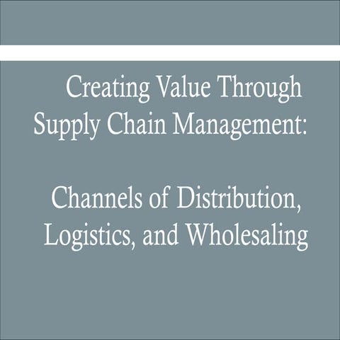 Value chain SCM