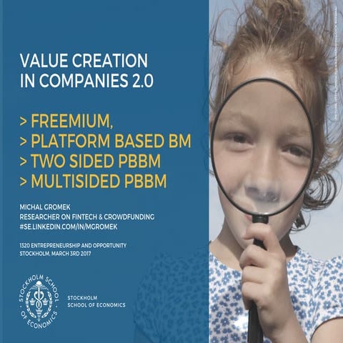 Business Models 2.0 - Freemium & Platform based business models