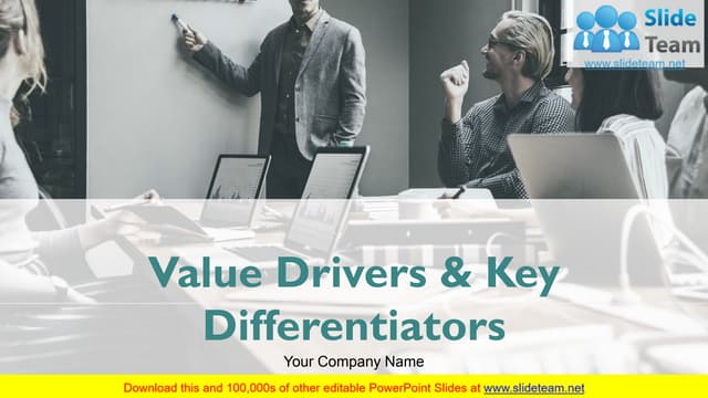 Value Drivers And Key Differentiators PowerPoint Presentation Slides 