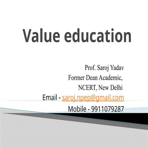 Value education | PPTX