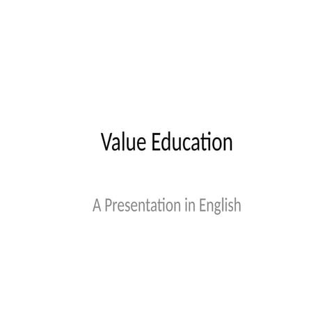 value Education | PPTX