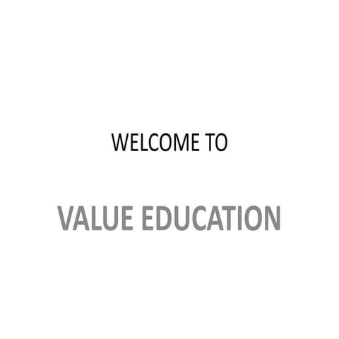 Value education  first unit
