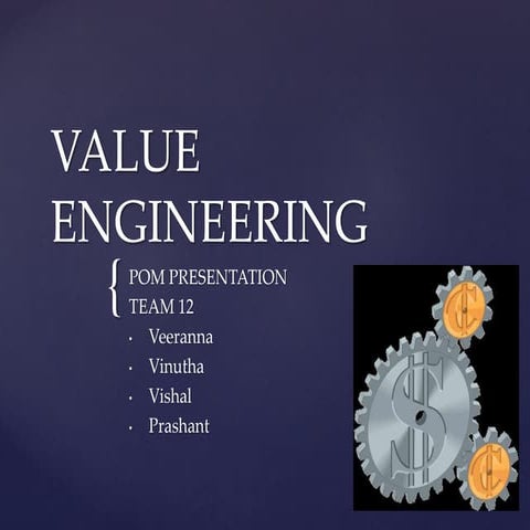 Value engineering pom