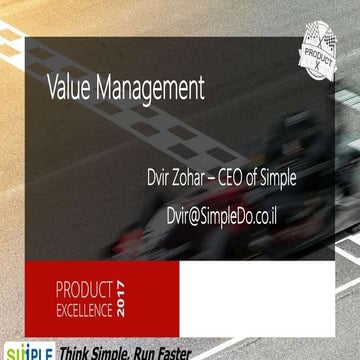 SIMPLE Value management for product managers 