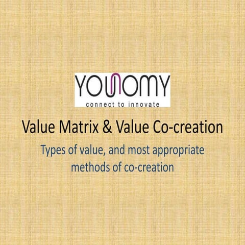 Value Matrix and Value Co-creation