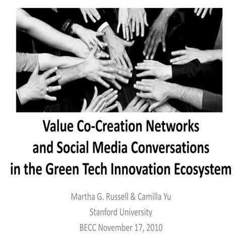 Value networks and social media conversations