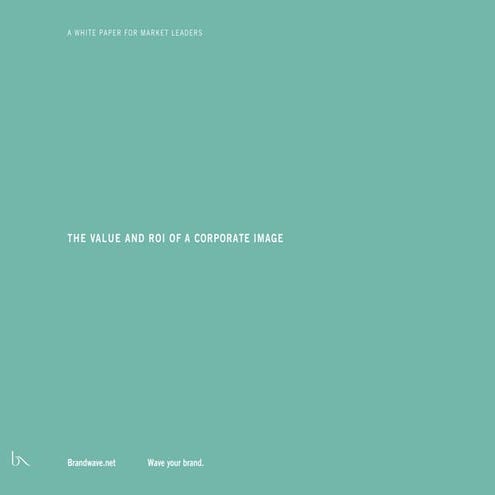 The Value Of Corporate Image