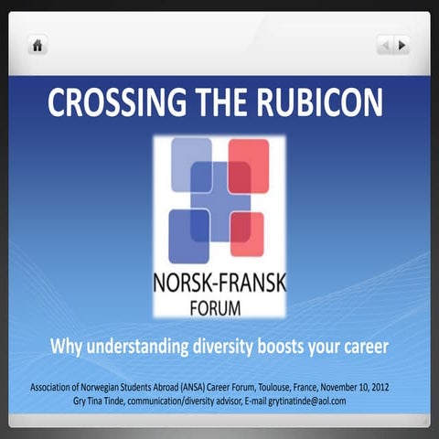 Value of Diversity at the Workplace  Presentation by Tina Tinde at career for...