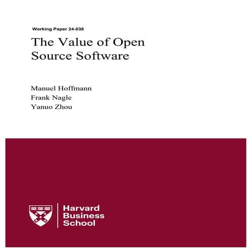 Value of Open Source Software: $2,000/$1 invested