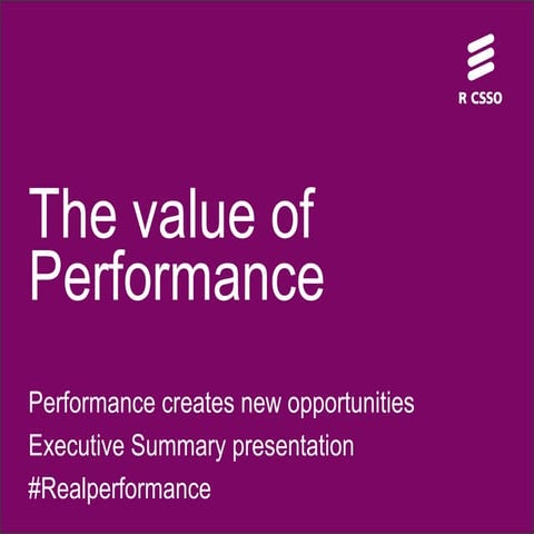 The Value of network performance