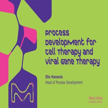 Process Development for Cell Therapy and Viral Gene Therapy