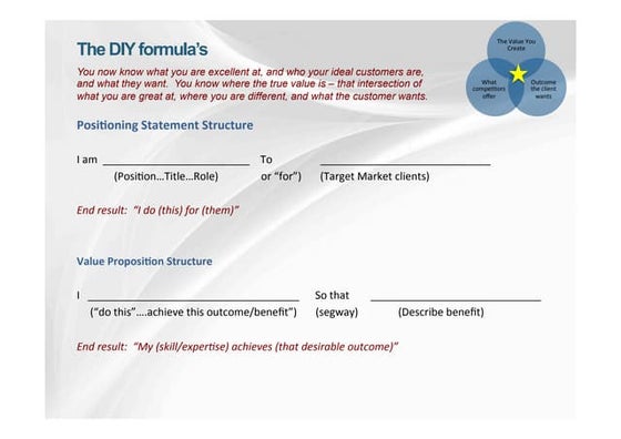 How to create a value proposition | PPT