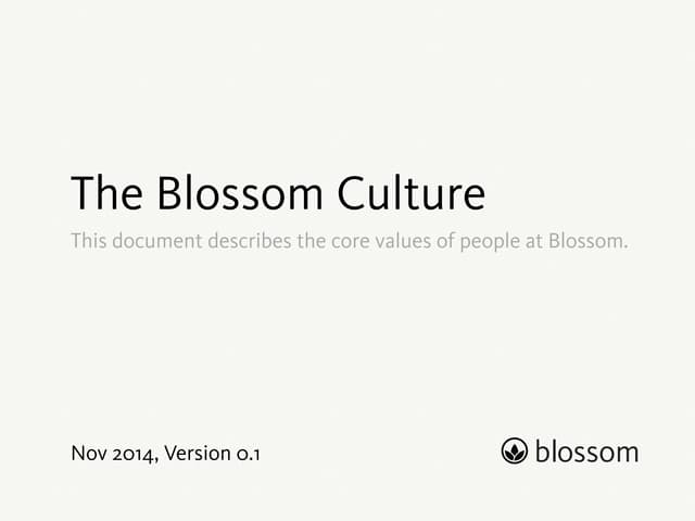 Culture at Blossom