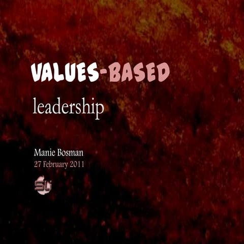 Values Based Leadership