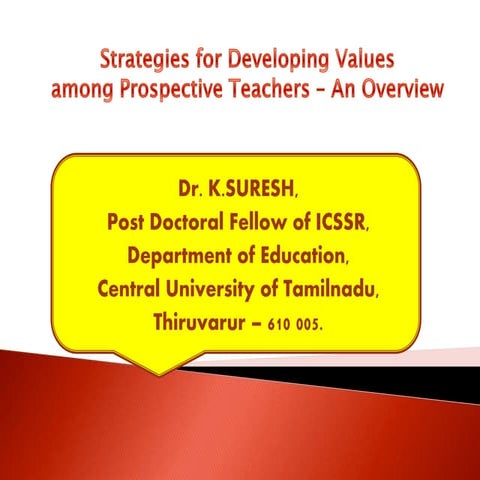 Strategies for Developing Values