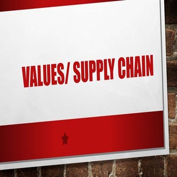 Values supply chain