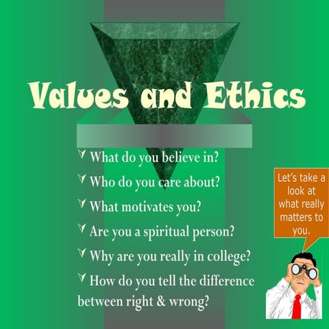Values and ethics