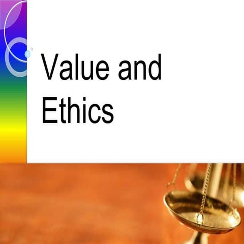 Values and ethics