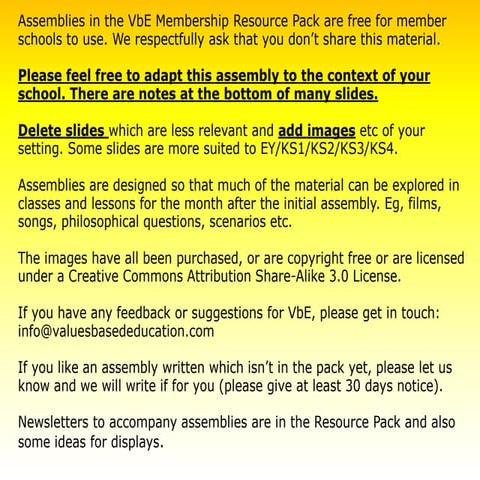 Values-Based Assembly - Independence