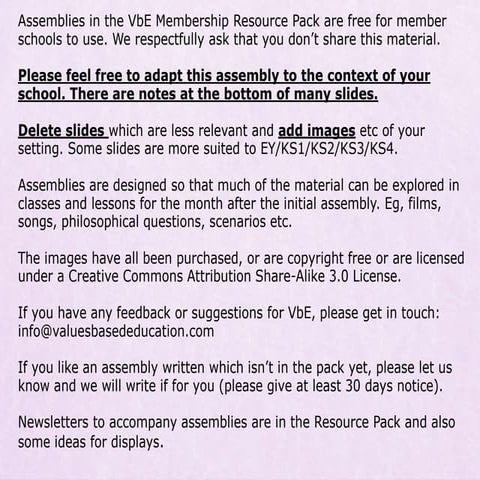 Values Assembly - Kindness