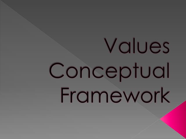 Values conceptual framework