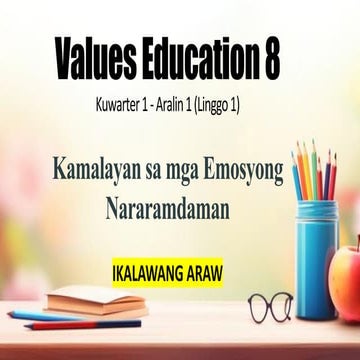 Values Education 8 Q1 Wk 1 Day 2 Pdf