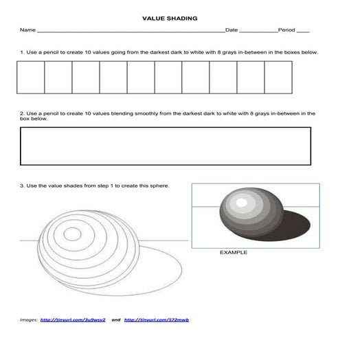 Value Shading Worksheet