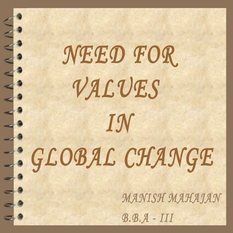 Values in global change