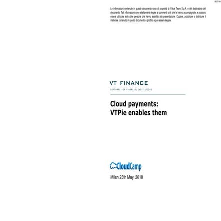 Value team: Cloud payments, VTPie enables them