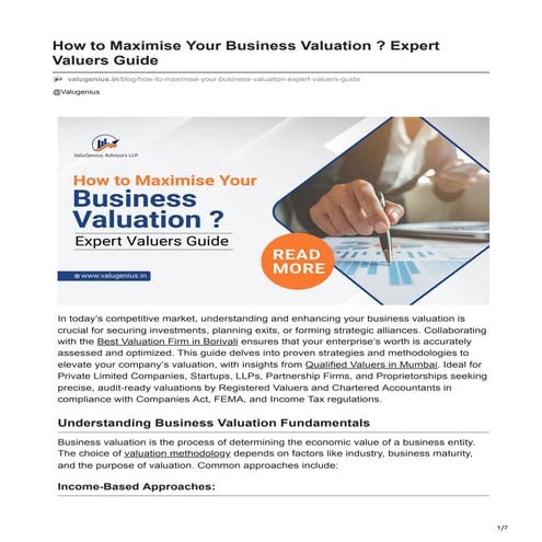 valugenius.in-How to Maximise Your Business Valuation Expert Valuers ...