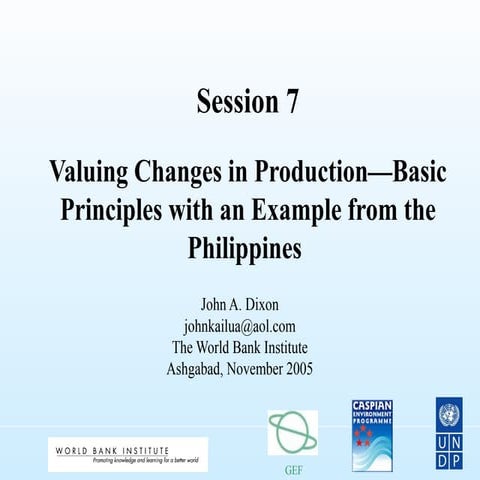 Valuation of Environmental Resources | PPT