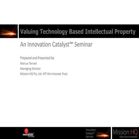 Valuing Intellectual Property