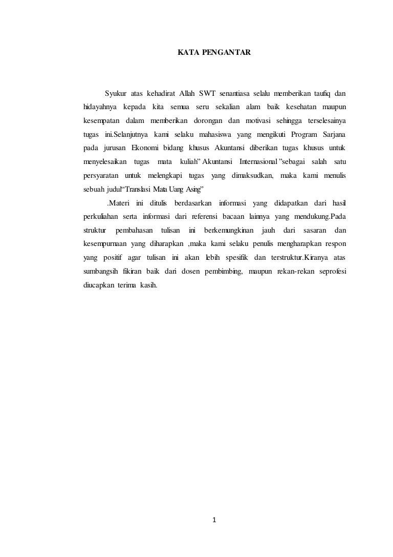 Contoh Makalah Valuta Asing