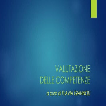 Valutazione delle Competenze a scuola