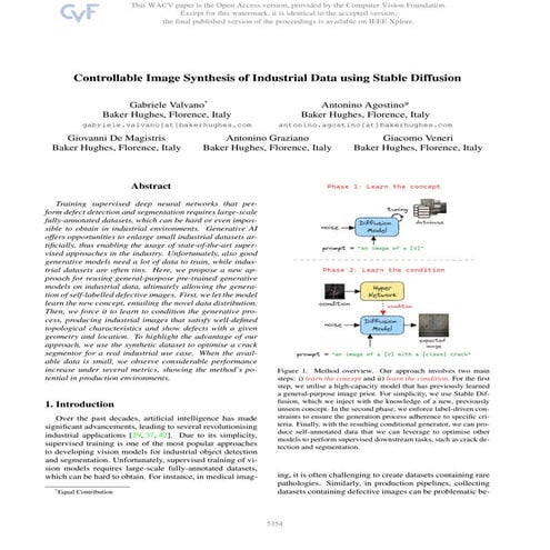Controllable Image Synthesis of Industrial Data Using Stable Diffusion