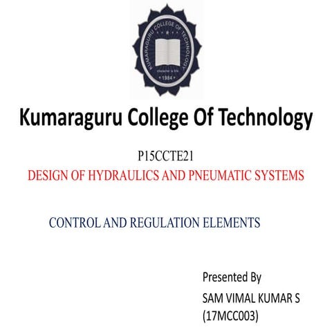 hydraulic and pneumatic Valves