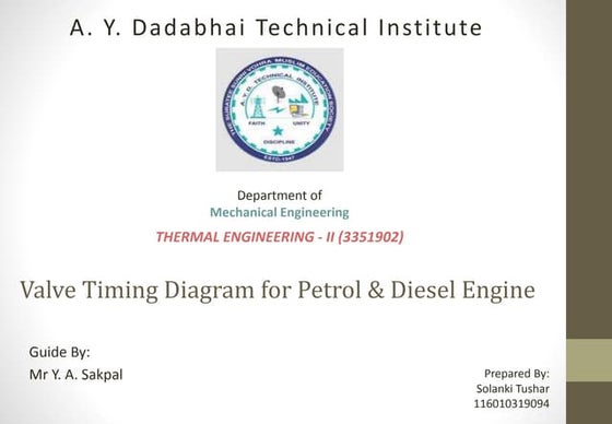 Valve timing diagram of four stroke diesel engine | PPT