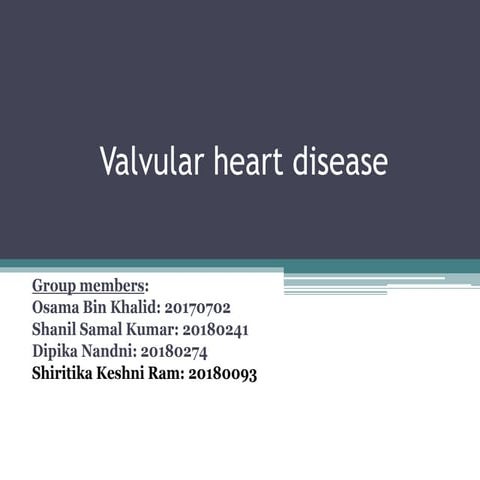 Valvular heart disease