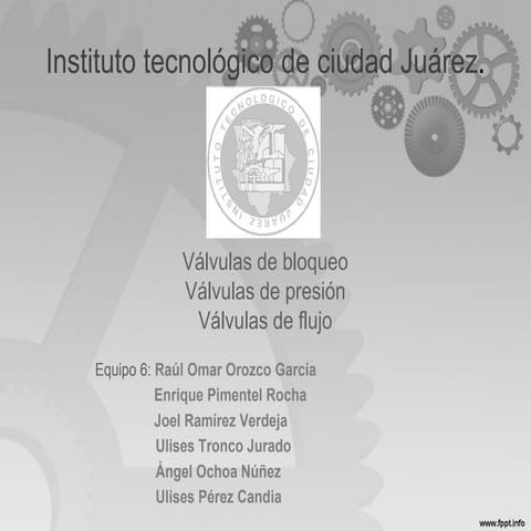 Valvulas de bloqueo presion y flujo