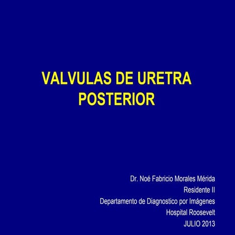 Valvulas de uretra posterior