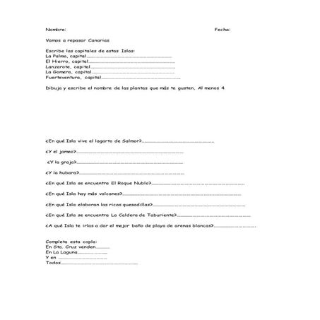 Vamos a repasar canarias