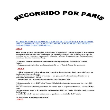 Vamos ha recorrer paris