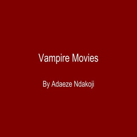 Vampire movies