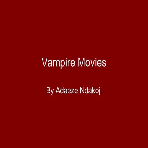 Vampire movies