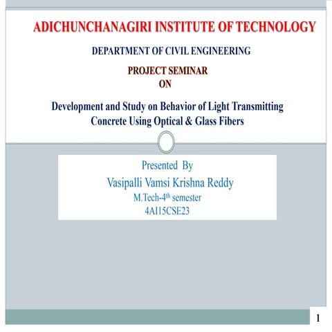 LIGHT TRANSMITTING CONCRETE