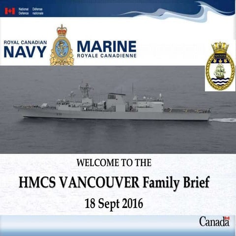 CO's presentation - HMCS Vancouver - October 2016 | PPTX