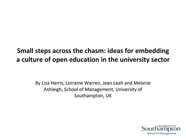 Crossing the Chasm