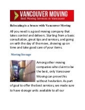 Vancouver Moving Service